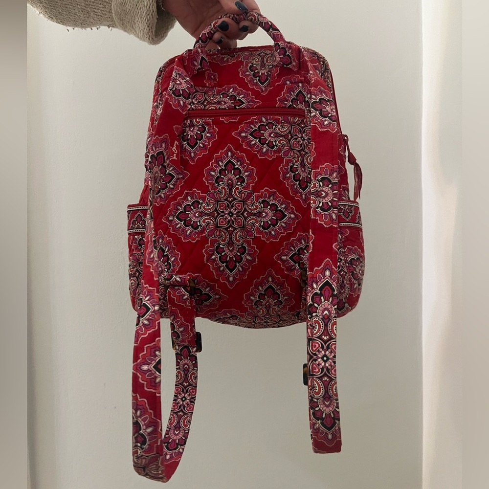 Vera Bradley Red Patterned Backpack - image 2